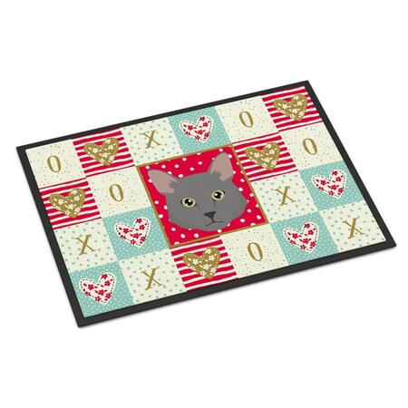 Carolines Treasures 18 x 27 in. Nebelung Cat Love Indoor or Outdoor Mat CK5136MAT